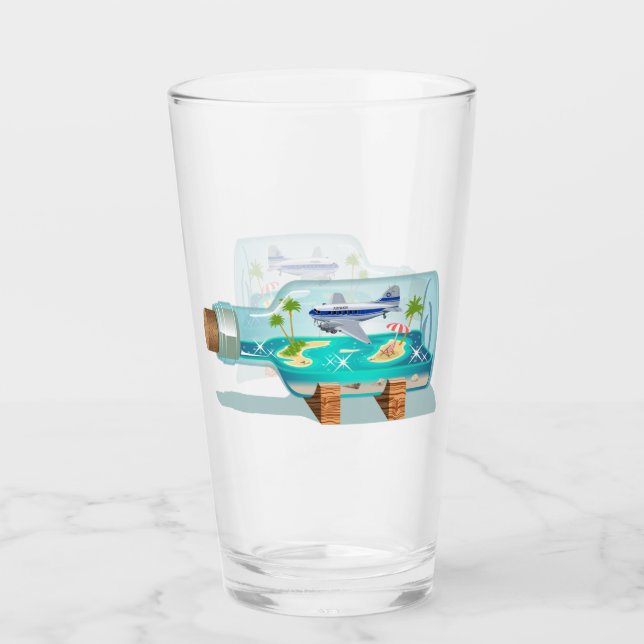Cartoon Souvenir Flasche Glas (Vorderseite)