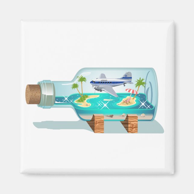 Cartoon Souvenir Flasche Magnet (Vorne)