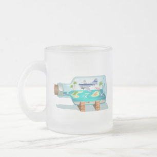 Cartoon Souvenir Flasche Mattglastasse
