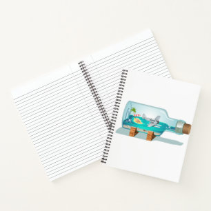 Cartoon Souvenir Flasche Notizbuch