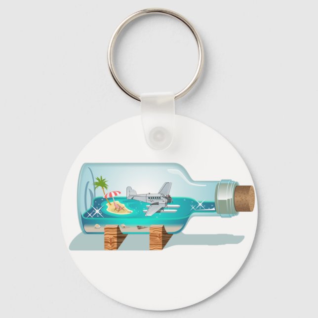 Cartoon Souvenir Flasche Schlüsselanhänger (Vorderseite)