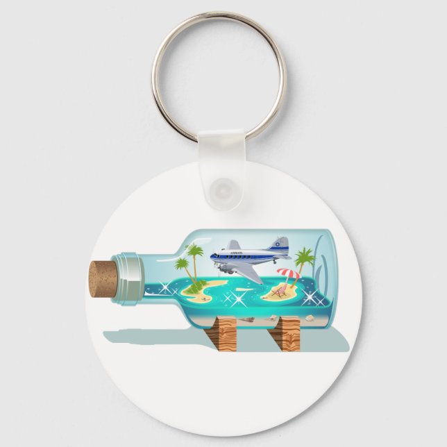 Cartoon Souvenir Flasche Schlüsselanhänger (Vorderseite)