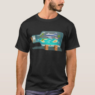 Cartoon Souvenir Flasche T-Shirt