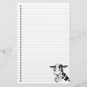 Cartoon soyeux Vache laitée poêle papeterie
