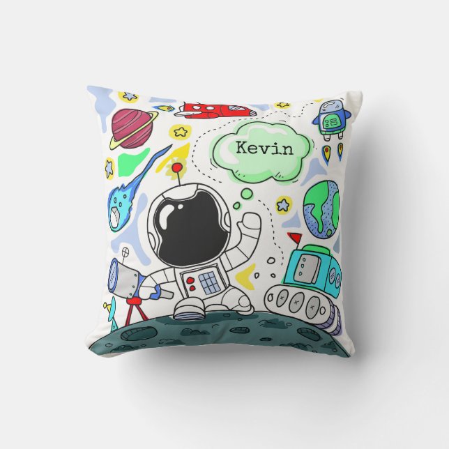 Cartoon Space Theme Theme Kopfkissen Kissen (Vorderseite)