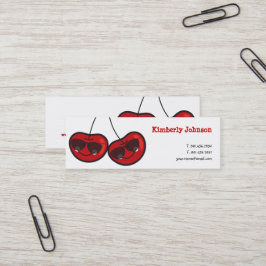 Cartoon Spaß & Coole Backwaren mit Sonnenbrille Mini Visitenkarte