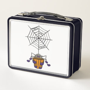 Cartoon Spider hängt von Webhaltereitern ab Metall Brotdose