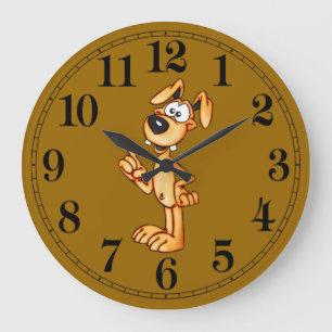 Cartoon-sprechenhundewand-Uhr Große Wanduhr