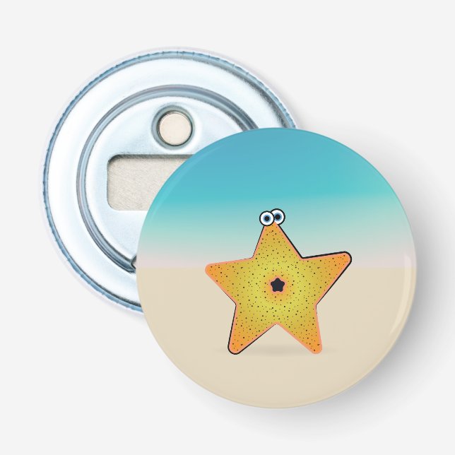 Cartoon Starfish Flaschenöffner (Vorderseite)