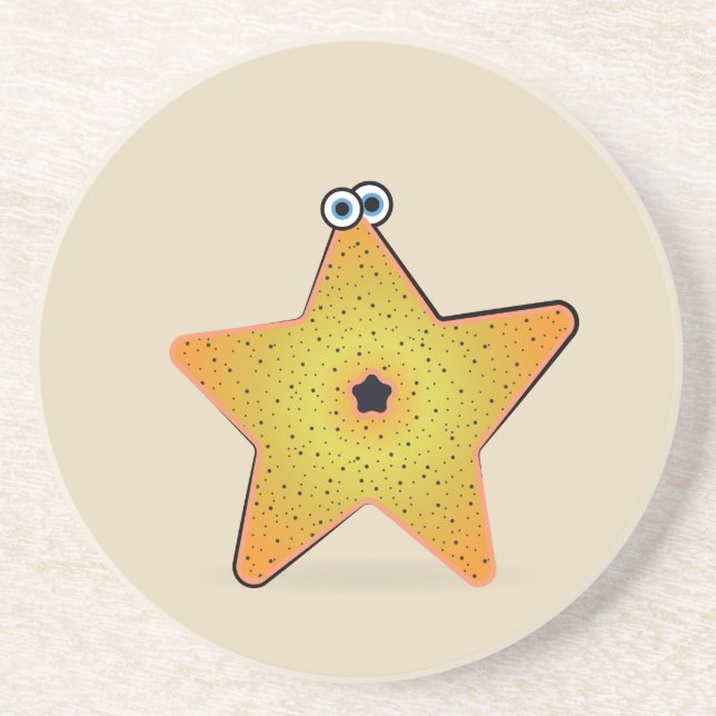 Cartoon Starfish Getränkeuntersetzer (Vorne)