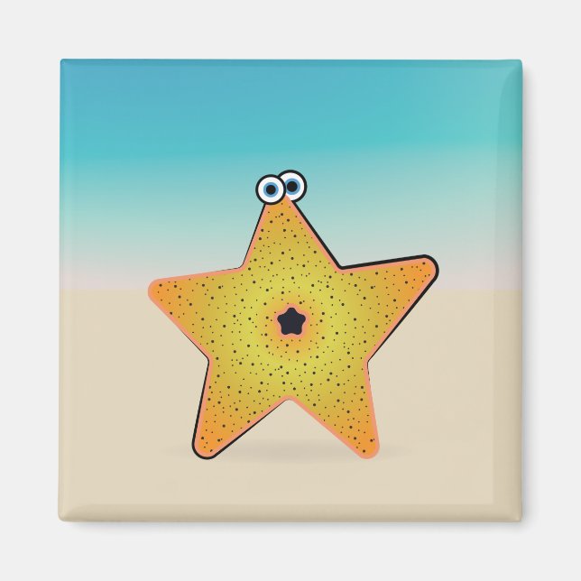 Cartoon Starfish Magnet (Vorne)