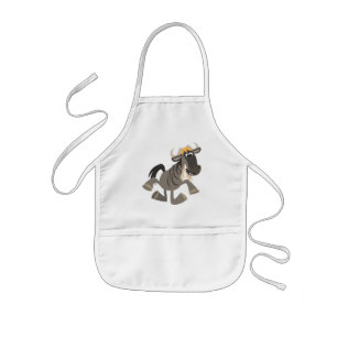 Cartoon Steche Tanzen Wildebeest Kinder Schürze