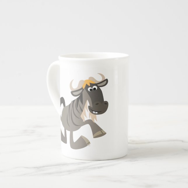 Cartoon Steche Tanzen Wildebeest Knochen China Tas Prozellantasse (Vorderseite Links)