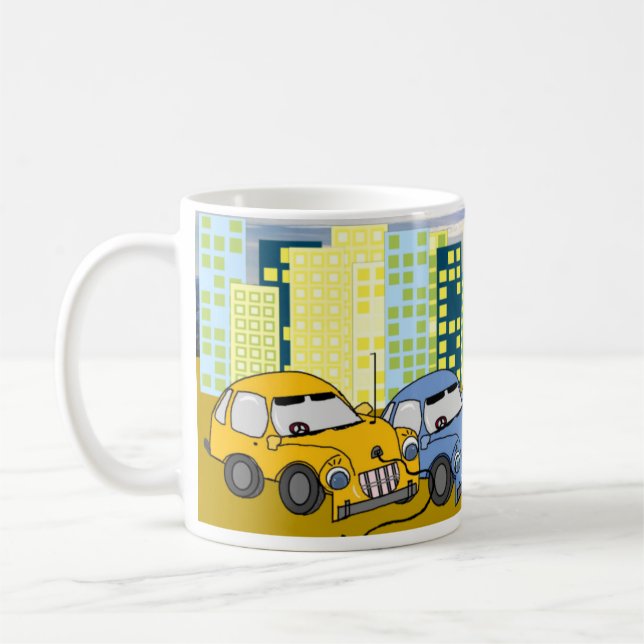 Cartoon-Stecker für Hybridfahrzeuge Kaffeetasse (Links)