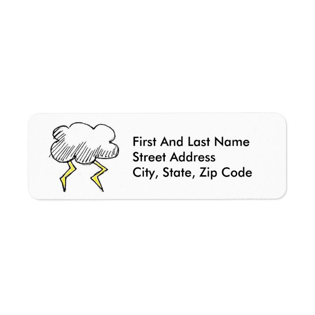 Cartoon Storm Cloud Rainy Day Design (Vorne)