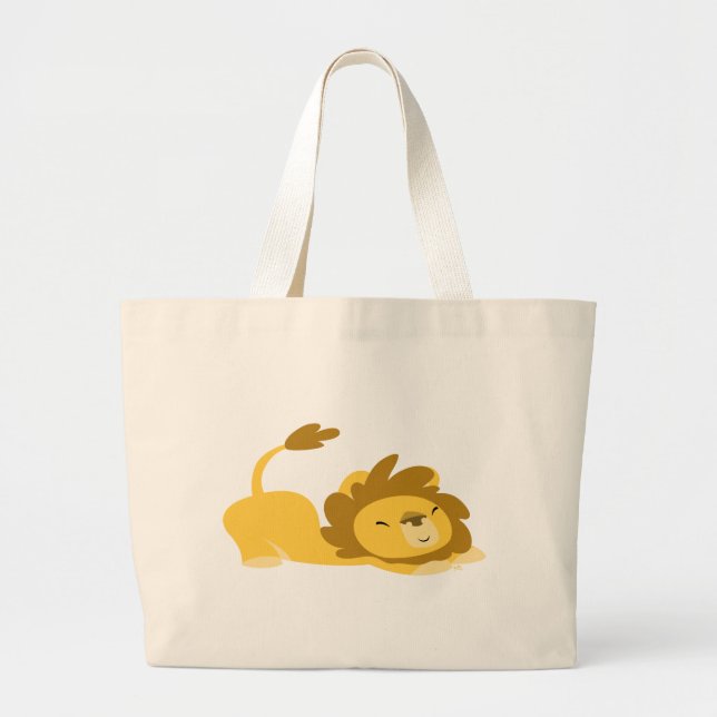 Cartoon Strandtasche für Löwens Jumbo Stoffbeutel (Vorne)