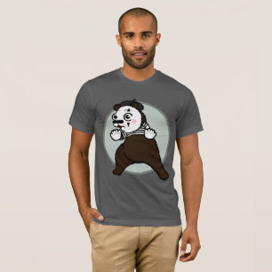 CARTOON STYLE GRIZZLY BEAR MIME T - SHIRT