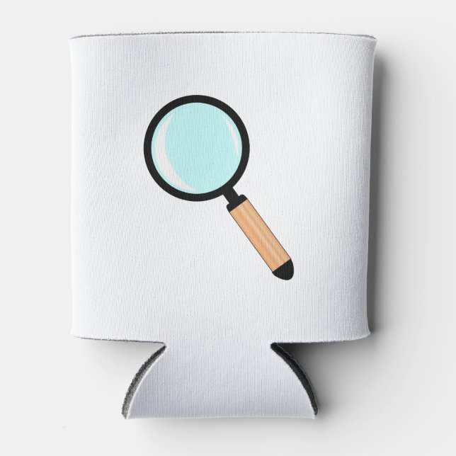 Cartoon Style Magnifying Glass Dosenkühler (Vorderseite)
