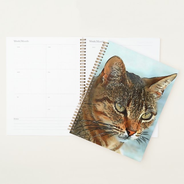 Cartoon Style Tabby Cat RB Planer (Anzeige)