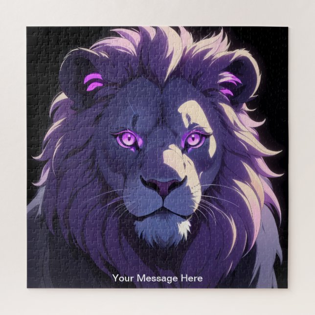 Cartoon Style Vibranful Colorful Wildlife Lion (Vertikal)