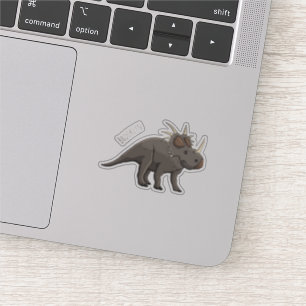 Cartoon Styracosaurus Aufkleber
