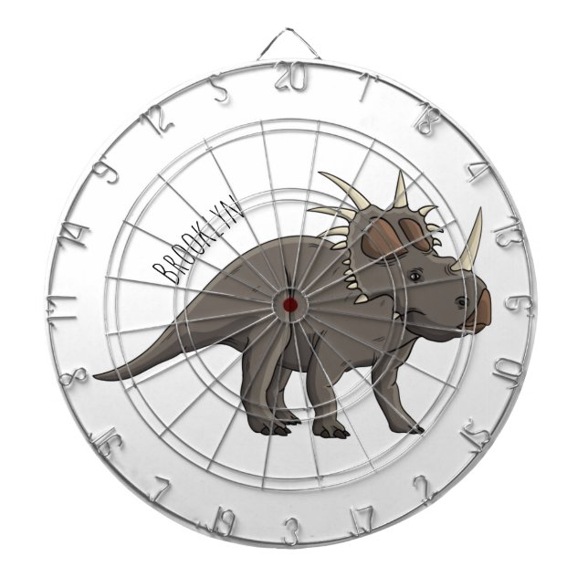 Cartoon Styracosaurus Dartscheibe (vorne)