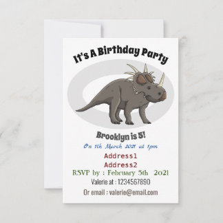 Cartoon Styracosaurus Einladung