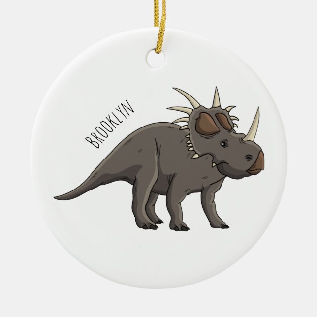 Cartoon Styracosaurus Keramik Ornament (Vorne)