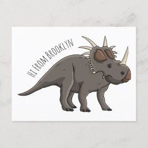 Cartoon Styracosaurus Postkarte