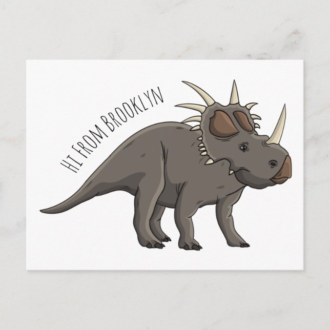Cartoon Styracosaurus Postkarte (Vorderseite)