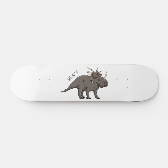 Cartoon Styracosaurus Skateboard (Horizontal)
