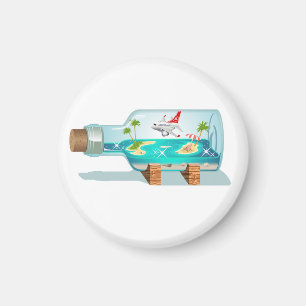 Cartoon Summer Cristal Ball Magnet