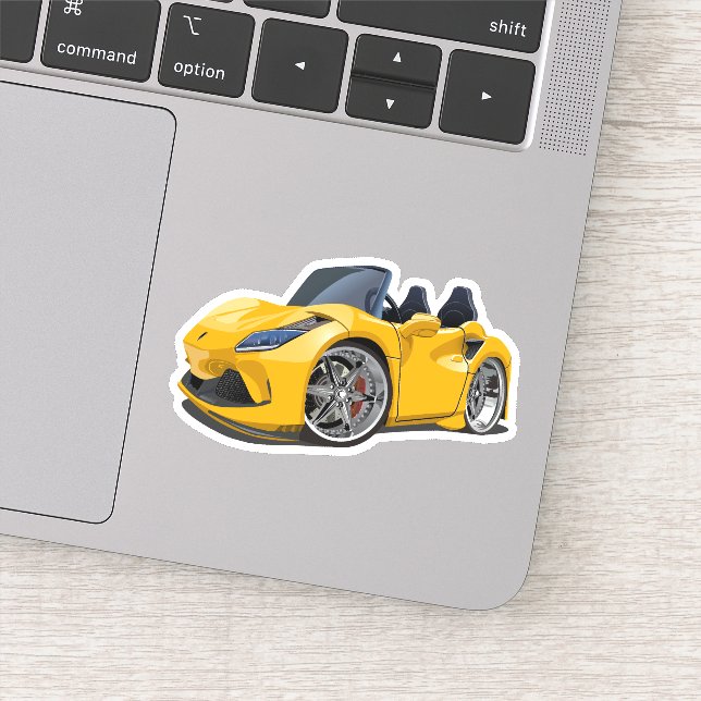 Cartoon Supercar Aufkleber (Detail)