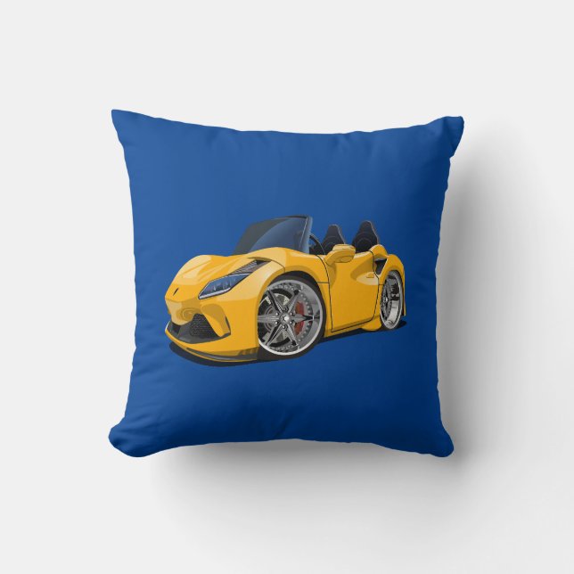 Cartoon Supercar Kissen (Vorderseite)