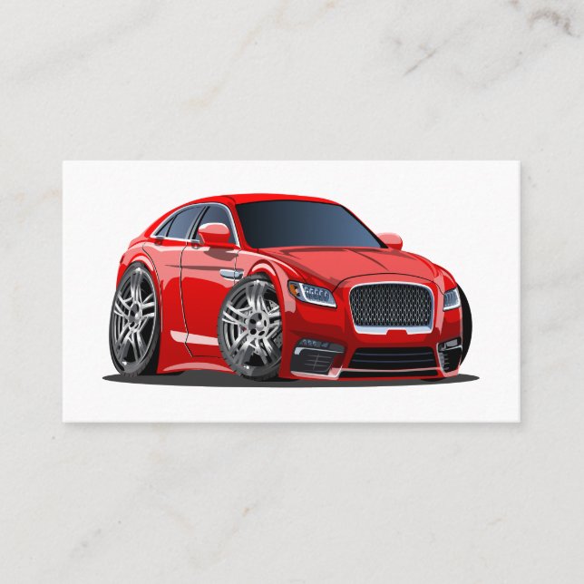 Cartoon Supercar Visitenkarte (Vorderseite)