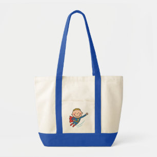 Cartoon Superhero Boy Flying Kids T - Shirt Tragetasche