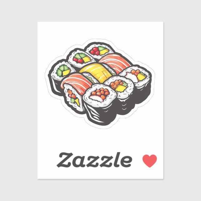 Cartoon sushi aufkleber (Blatt)