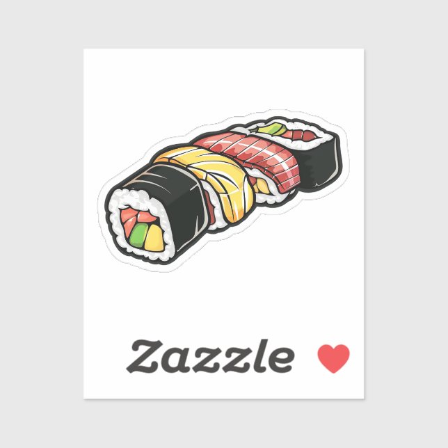 Cartoon sushi aufkleber (Blatt)
