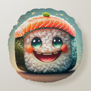 Cartoon Sushi Round Kissen - Whimsical Design Fun