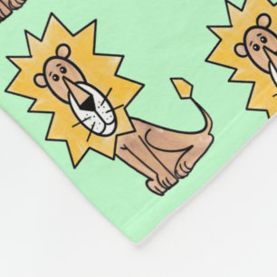 Cartoon süßer Löwe Kinder Retro Safari Dschungel T Fleecedecke