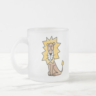 Cartoon süßer Löwe Kinder Retro Safari Dschungel T Mattglastasse