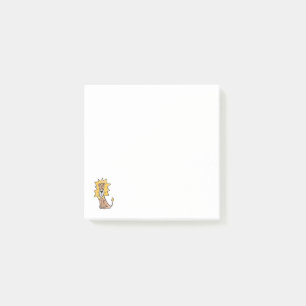 Cartoon süßer Löwe Kinder Retro Safari Dschungel T Post-it Klebezettel