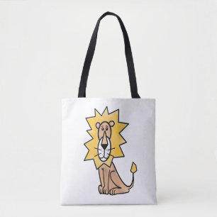 Cartoon süßer Löwe Kinder Retro Safari Dschungel T Tasche