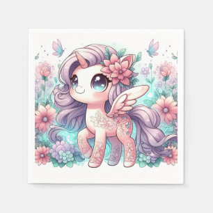Cartoon Sweet Unicorn Kinderdusche Serviette
