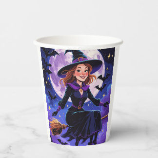 Cartoon Sweet Witwe Themed Pappbecher