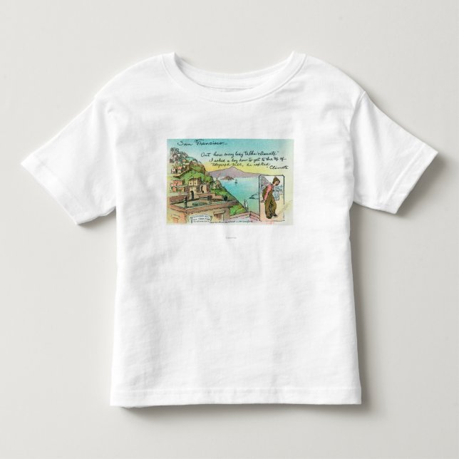 Cartoon-Szene über Klima Kleinkind T-shirt (Vorderseite)