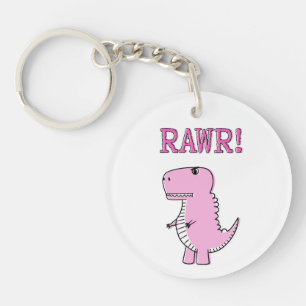 Cartoon T-Rex Dinosaur Mignonne Et Rose En Colère