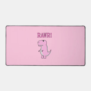 Cartoon T-Rex Dinosaur Mignonne Et Rose En Colère