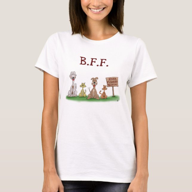 Cartoon-T - Shirts: Beste Freunde für immer T-Shirt (Vorderseite)