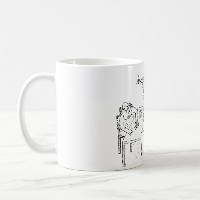 Cartoon-Tasse - Brückenschleppangeln Kaffeetasse (Links)